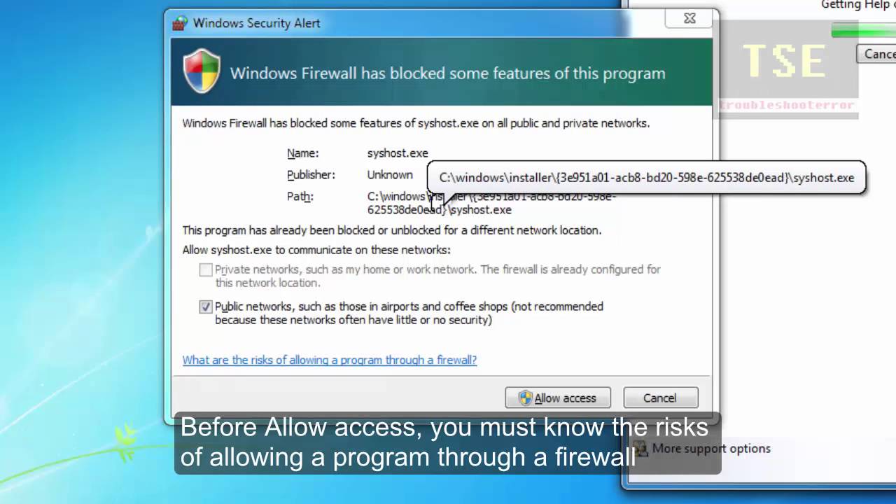 Windows Firewall Has Blocked Some Features of This Program