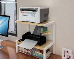 Gambar Meja Komputer dengan Printer Bawaan